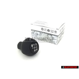 VW Original Pommeau Levier Vitesses (Cuir) Noir - 443711141C 1BX