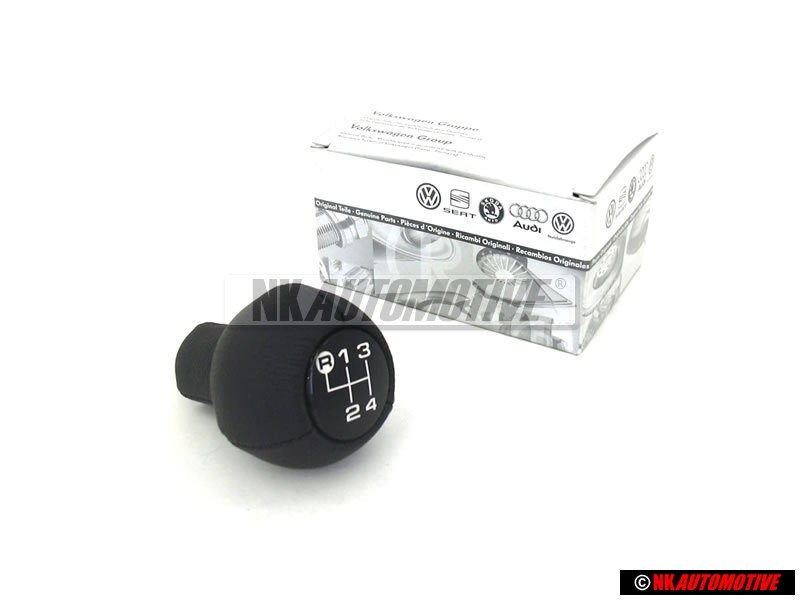 VW Original Pommeau Levier Vitesses (Cuir) Noir - 443711141C 1BX