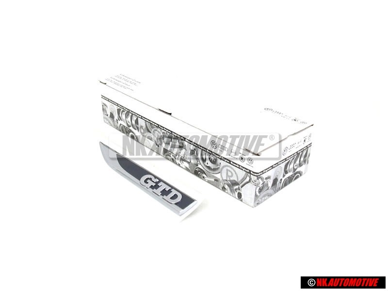 VW Original GTD Côté Embleme Monogramme Logo Noir Chrome - 5G0853688N CMT