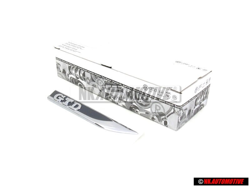VW Original GTD Côté Embleme Monogramme Logo Noir Chrome - 5G0853688P CMT