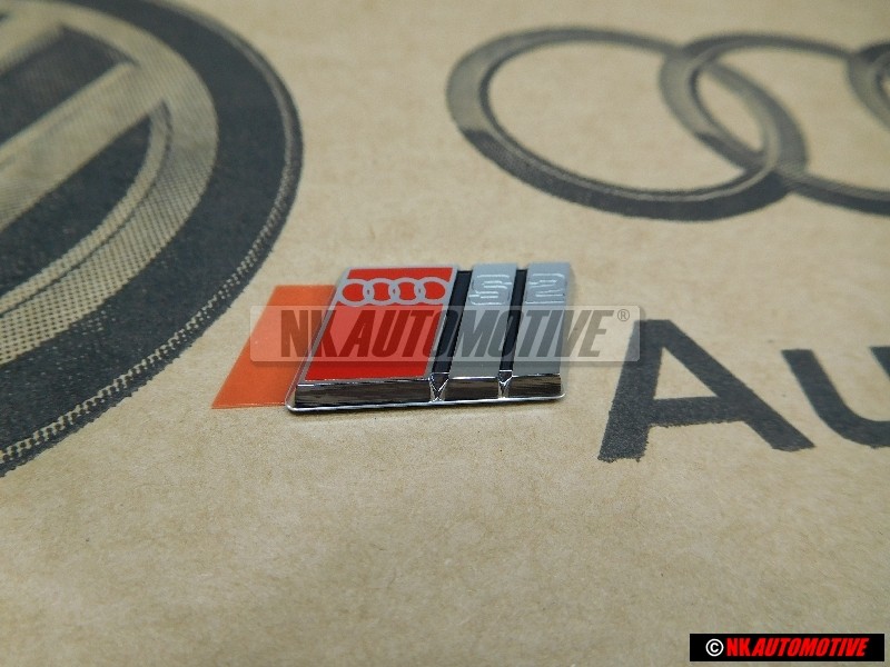 Audi Original S2 Volant Plaquette Embleme Logo Chrome Rouge - 893419685