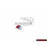 Audi Original RS2 Volant Plaquette Embleme Logo Chrome Rouge - 8A0419685C