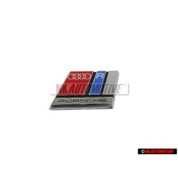 Audi Original RS2 Volant Plaquette Embleme Logo Chrome Rouge - 8A0419685C