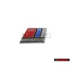 Audi Original RS2 Volant Plaquette Embleme Logo Chrome Rouge - 8A0419685C