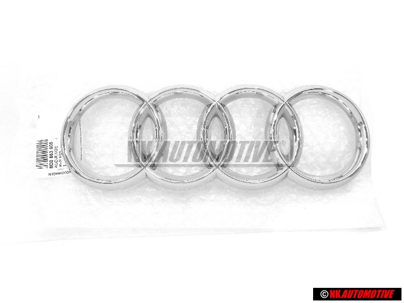 Audi Original Anneaux Avant Embleme Logo Chrome - 8D0853605