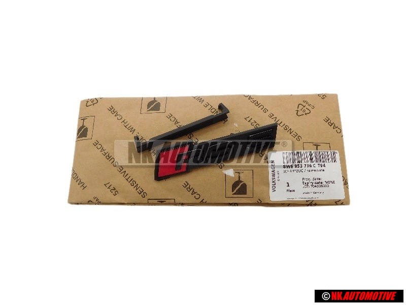 Audi Original RS5 Avant Embleme Monogramme Logo Noir Rouge - 8W6853736C T94