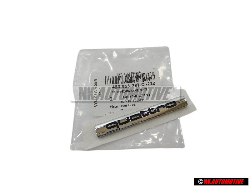 Audi Original QUATTRO Arrière Embleme Monogramme Logo Chrome - 4B0853737D 2ZZ
