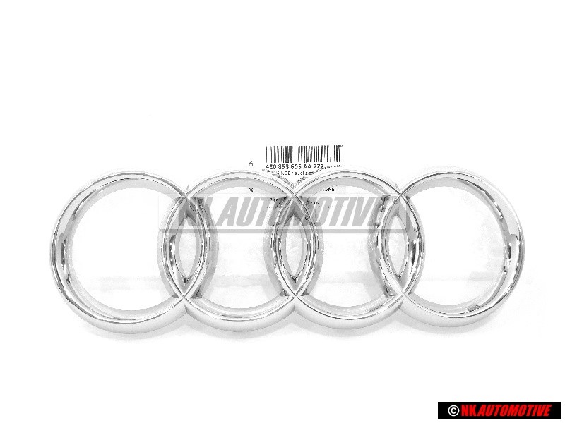 Audi Original Anneaux Avant Embleme Logo Chrome - 4E0853605AA2ZZ