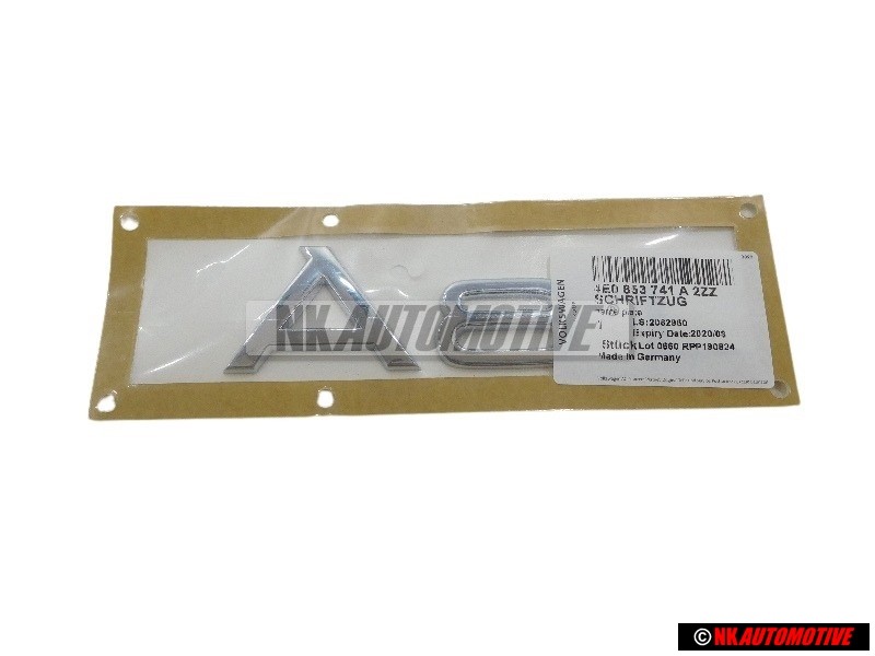 Audi Original A8 Arrière Embleme Monogramme Logo Chrome - 4E0853741A 2ZZ