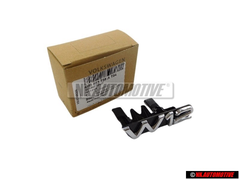 Audi Original W12 Avant Embleme Monogramme Logo Chrome - 4H0853738A T94