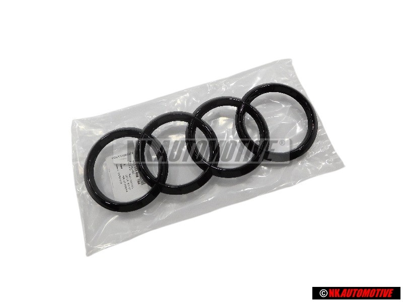 Audi Original Anneaux Avant Embleme Logo Noir - 4N0853605 T94