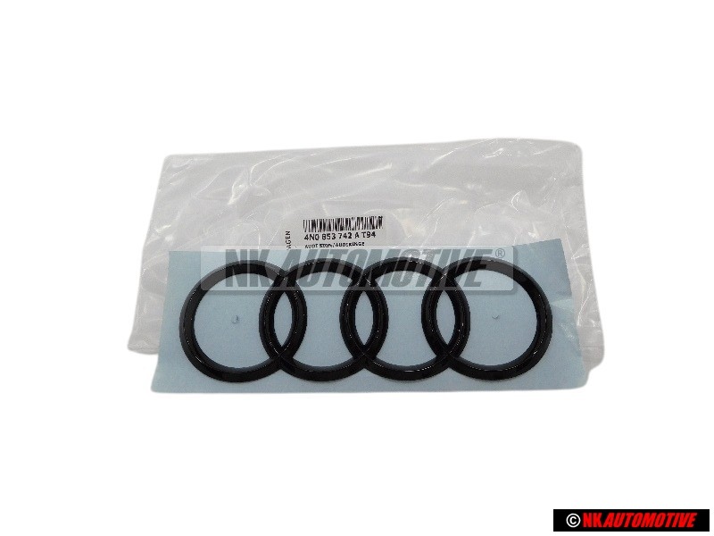 Audi Original Anneaux Arrière Embleme Logo Noir - 4N0853742A T94