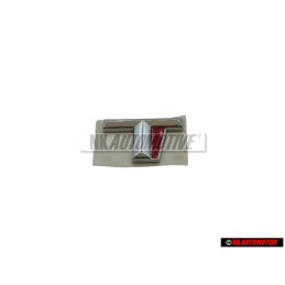 Audi Original T Arrière Embleme Monogramme Logo Chrome Rouge - 8D0853737E 2ZZ