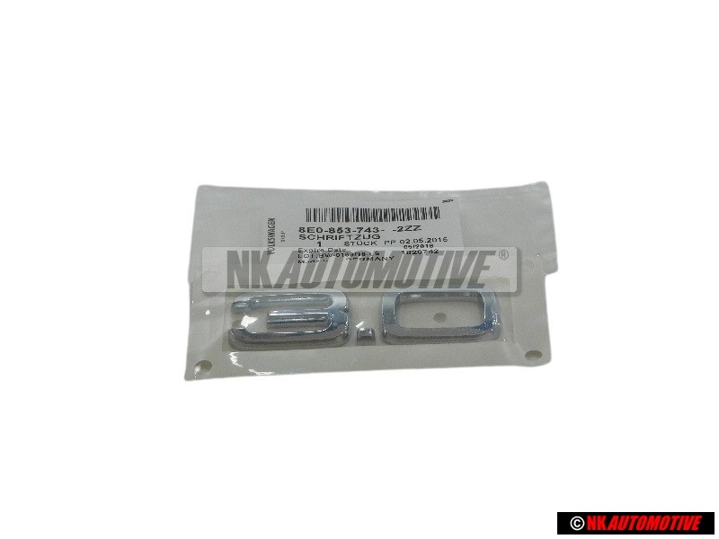 Audi Original 3.0 Arrière Embleme Monogramme Logo Chrome - 8E0853743 2ZZ