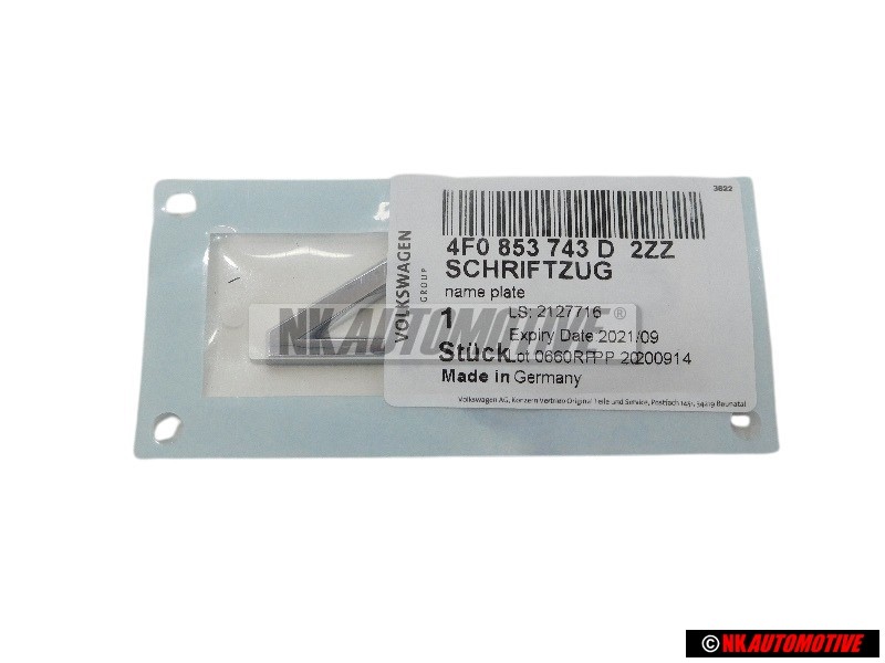 Audi Original 4.2 Arrière Embleme Monogramme Logo Chrome - 4F0853743D 2ZZ