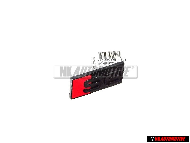 Audi Original S6 Avant Embleme Monogramme Logo Noir Rouge - 4F0853736F T94