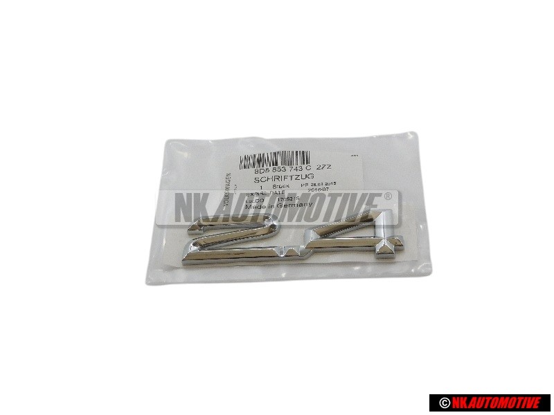 Audi Original 2.4 Arrière Embleme Monogramme Logo Chrome - 8D5853743C 2ZZ