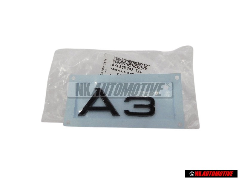 Audi Original A3 Arrière Embleme Monogramme Logo Noir - 8Y4853741 T94