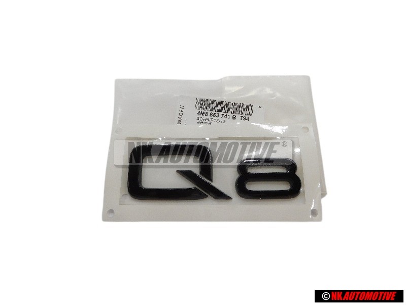 Audi Original Q8 Arrière Embleme Monogramme Logo Noir - 4M8853741B T94