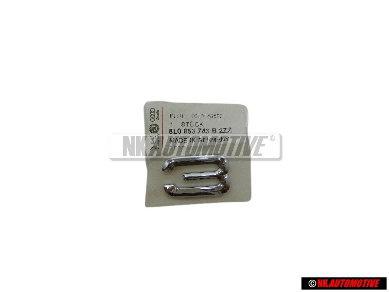 Audi Original Arrière Embleme Monogramme Logo Chrome - 8L0853743B 2ZZ