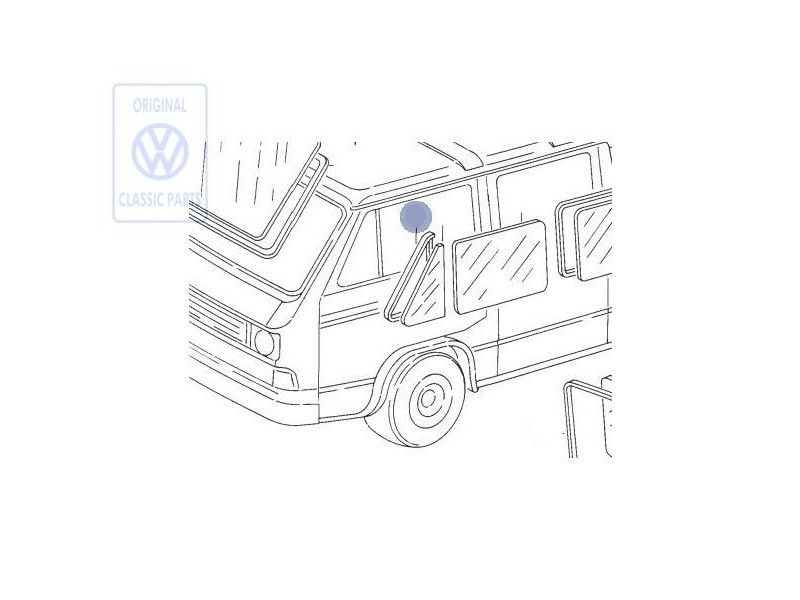 VW Original Joint P. Glace De Porte Fixe - 251837625