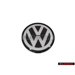 VW Original Enjoliveur De Roue Couleurs Chromees/Noir - 7D0601165 BXF