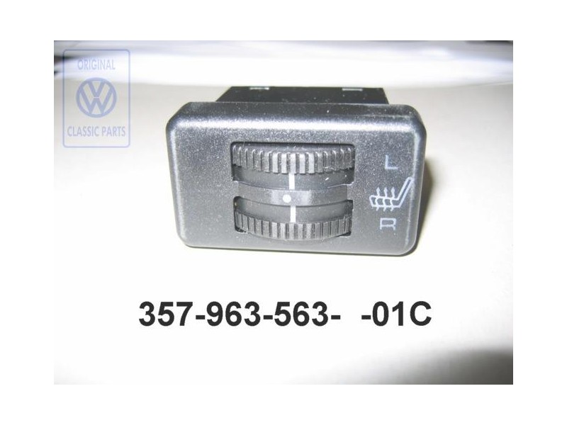 VW Original Commut. P. Chauffage De Siege Noir Satine - 357963563 01C