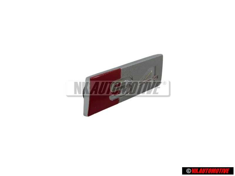Audi Original S4 Volant Plaquette Embleme Logo Chrome Rouge- 8D0419685B