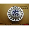 VW Original Enjoliveur De Roue Argent Brillant/Bleu - 1C0601149D GTT