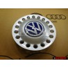 VW Original Enjoliveur De Roue Argent Brillant/Bleu - 1C0601149D GTT