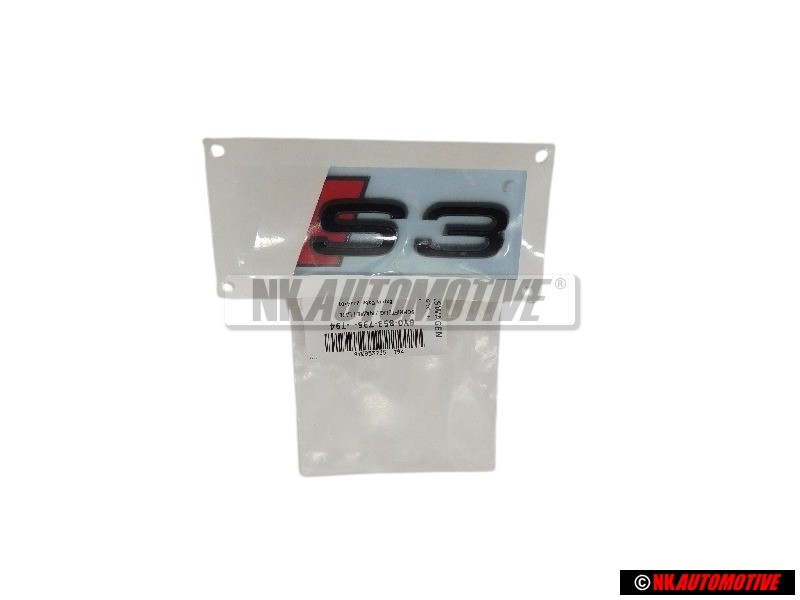 Audi Original S3 Arrière Embleme Monogramme Logo Noir Rouge - 8Y0853735 T94
