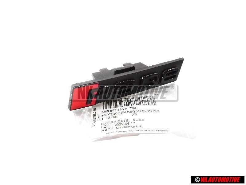 Audi Original RSQ8 Avant Embleme Monogramme Logo Noir Rouge - 4M8853736A T94