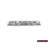 VW Original Etiquette Unleaded Fuel Only - 251000258E