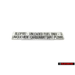 VW Original Etiquette Unleaded Fuel Only - 251010014Q