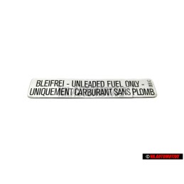 VW Original Etiquette Unleaded Fuel Only - 175000258
