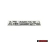 VW Original Etiquette Unleaded Fuel Only - 175000258
