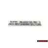 VW Original Etiquette Unleaded Fuel Only - 176000258A