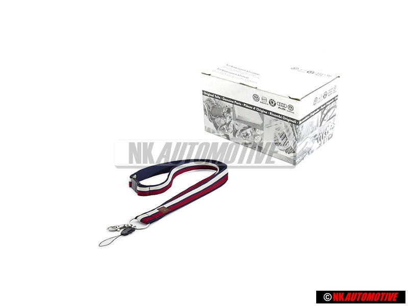 VW Original Ruban Porte-Cles Bleu Fonce - 000087610T 530