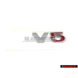 VW Original V5 Arrière Embleme Monogramme Logo Chrome Rouge - 1J0853675ABGQF