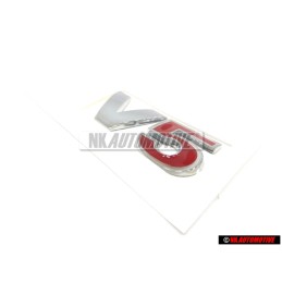 VW Original V5 Arrière Embleme Monogramme Logo Chrome Rouge - 1J0853675ABGQF