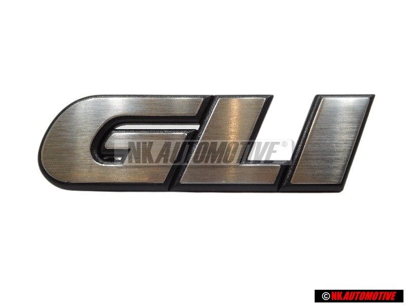 VW Original GLI Avant Embleme Monogramme Logo Argent Brossé - 165853679F