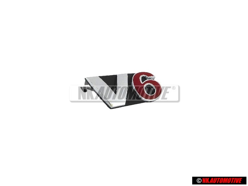 VW Original V6 Avant Embleme Monogramme Logo Chrome Rouge - 1J5853679A