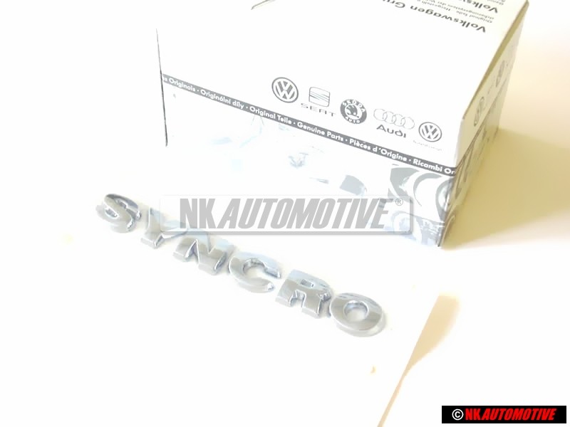 VW Original SYNCRO Arrière Embleme Monogramme Logo Chrome - 3B0853675F 739