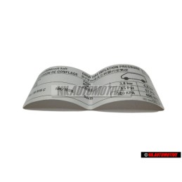 VW Original Plaque D'Identification Pression A Froid - 701010082P