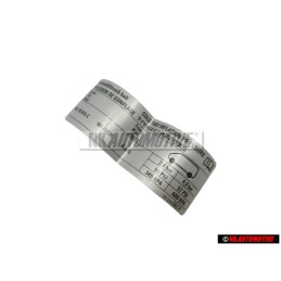 VW Original Plaque D'Identification Pression A Froid - 701010082P