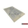 VW Original Plaq. Ident. 'Codage Radio' - 893010020L