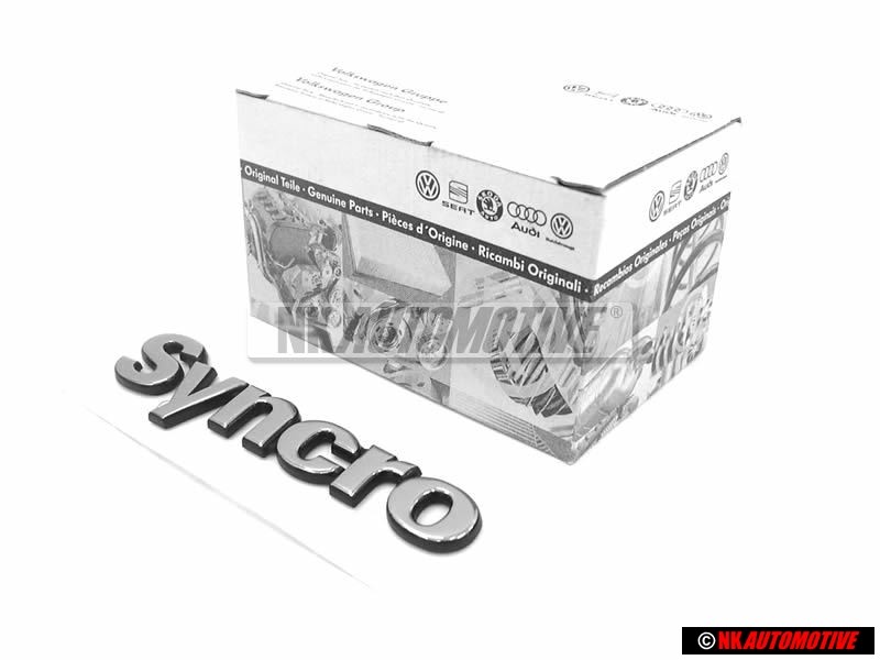 VW Original SYNCRO Arrière Embleme Monogramme Logo Chrome - 7M0853675B Z10