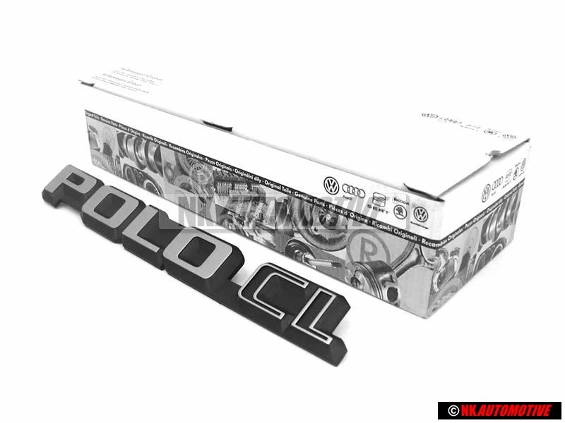 VW Original POLO CL Arrière Embleme Monogramme Logo Argent Brossé - 867853687F