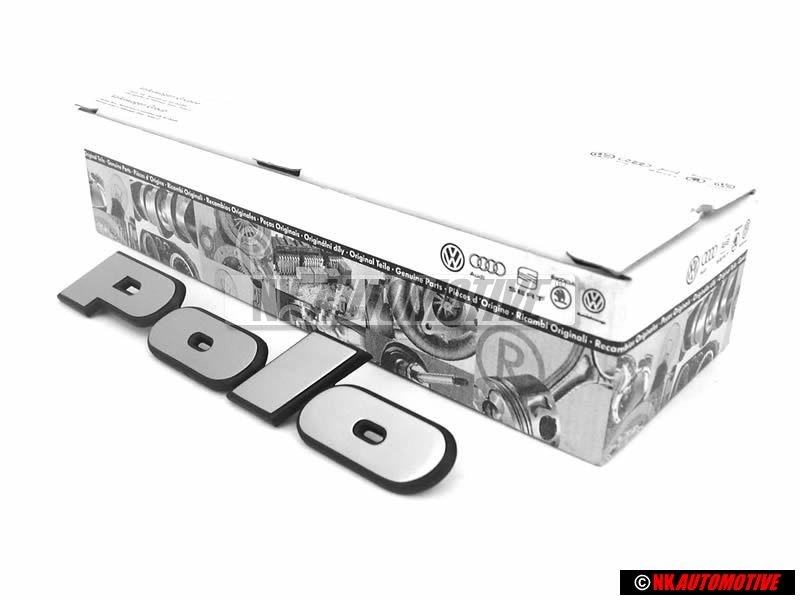 VW Original Polo Arrière Embleme Monogramme Logo Argent Brossé - 867853687K GX2