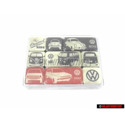 VW Classic Parts Golf Beetle Bus Magnet Set - ZCP901779